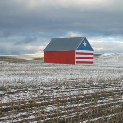 Patriotic barn